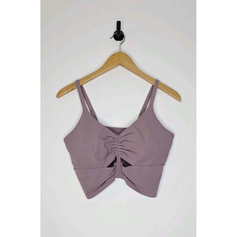 Athleta Cinch Longline‎ Bra Women's Size Medium Mauve Purple